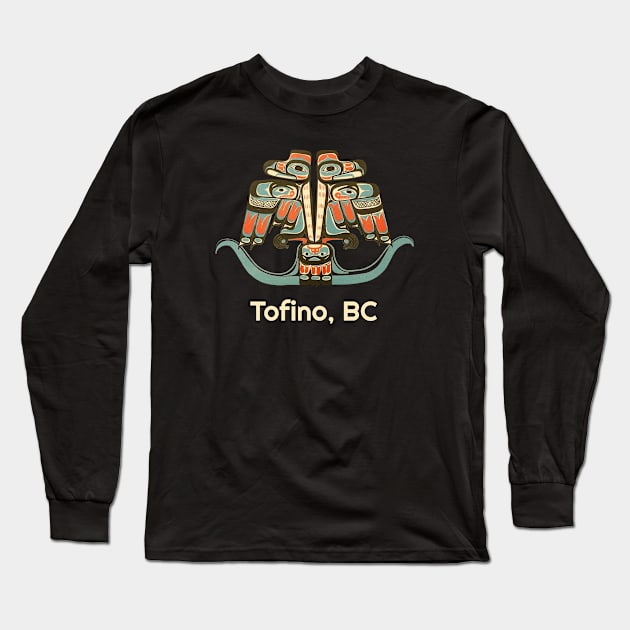 Tofino, British Columbia Thunderbird PNW Native Tribal Vancouver BC Canada Long Sleeve T-Shirt by twizzler3b